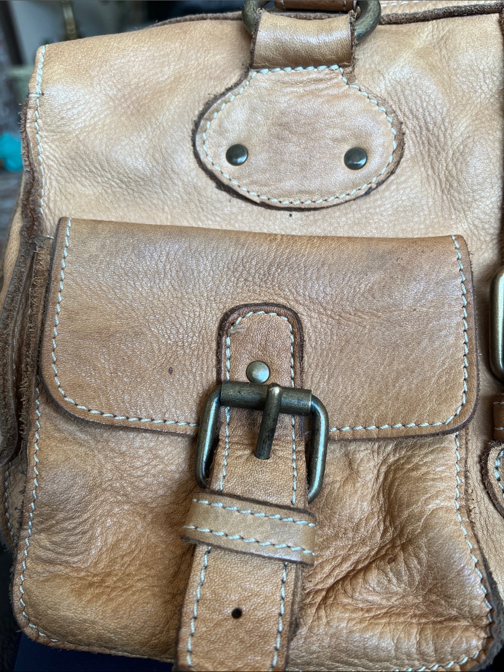 Roots Tan Leather Satchel Bag - Picture 14 of 14